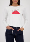 Monari Long Sleeve Shirt with Emblem, White