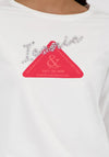 Monari Long Sleeve Shirt with Emblem, White