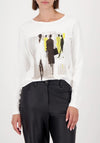 Monari Painting Print Long Sleeve Top, White