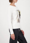 Monari Painting Print Long Sleeve Top, White