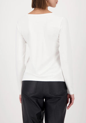 Monari Painting Print Long Sleeve Top, White