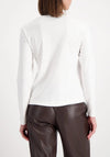 Monari Basic Round Neck Long Sleeve Top, White