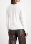 Monari Teddy Logo Print Long Sleeve Top, White