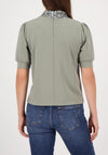 Monari Sequined Collar Top, Green