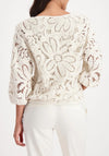 Monari Connelly Pattern Crochet Sweater ,Cream