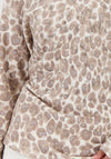 Monari Rhinestone Embellished Leopard Print Sweater, Champagne
