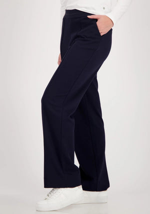 Monari Trousers with Glitter Stripe Wasitband, Navy