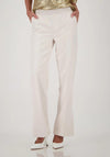 Monari Straight Leg Side Slit Trousers, Cream