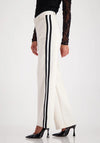 Monari Side Stripe Straight Leg Trousers, Cream