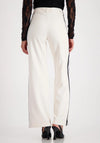 Monari Side Stripe Straight Leg Trousers, Cream