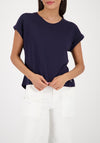 Monari Basic Round Neck T-Shirt, Navy