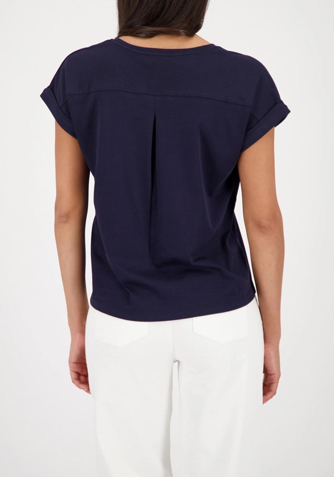 Monari Basic Round Neck T-Shirt, Navy