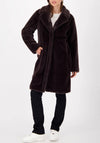 Monari Faux Fur Fluffy Texture Coat, Brown