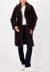 Monari Faux Fur Fluffy Texture Coat, Brown