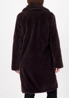 Monari Faux Fur Fluffy Texture Coat, Brown