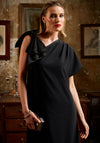 Monessa Joan Críoa Bow Shoulder Dress, Black