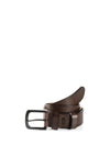 Monti Dallas Mens Leather Belt, Dark Brown