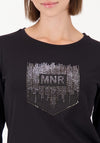 Monari Rhinestone Embellished Top, Black