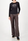 Monari Rhinestone Embellished Top, Black