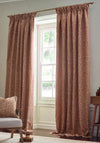 Morris & Co Acorn Tonal Lined Pencil Pleat Curtains, Brick Red