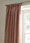 Morris & Co Acorn Tonal Lined Pencil Pleat Curtains, Brick Red