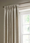 Morris & Co Acorn Tonal Lined Pencil Pleat Curtains, Linen