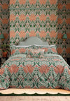 Morris & Co Helena Duvet Cover Set, Peach & Teal
