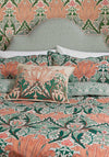 Morris & Co Helena Duvet Cover Set, Peach & Teal