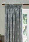 Morris & Co Marigold Lined Pencil Pleat Curtains, Indigo Blue