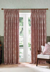 Morris & Co Marigold Lined Pencil Pleat Curtains, Russet