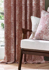 Morris & Co Marigold Lined Pencil Pleat Curtains, Russet
