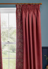 Morris & Co Strawberry Thief Embroidery Lined Pencil Pleat Curtains, Berry