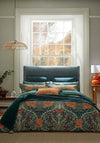 William Morris Honeysuckle & Tulip Sateen Duvet Cover Set, Green & Tan