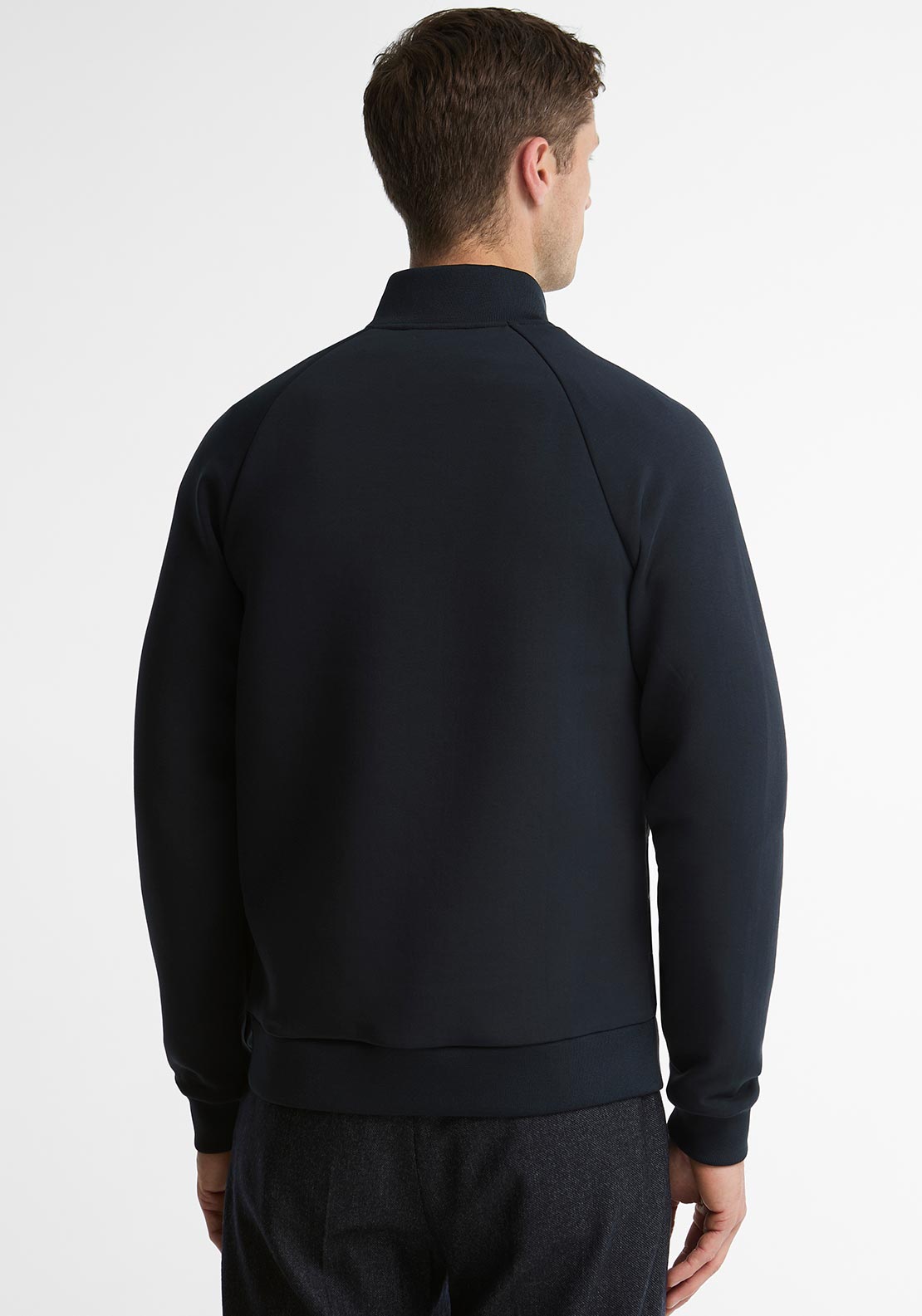 Barbour Men’s Thornton Quilted Full Zip Sweat Jacket, Navy