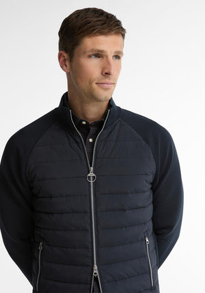 Barbour Men’s Thornton Quilted Full Zip Sweat Jacket, Navy