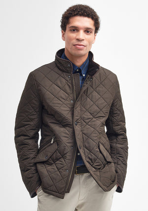 Barbour Men's Powell Quilted Chelsea Style Jacket, Olive Green