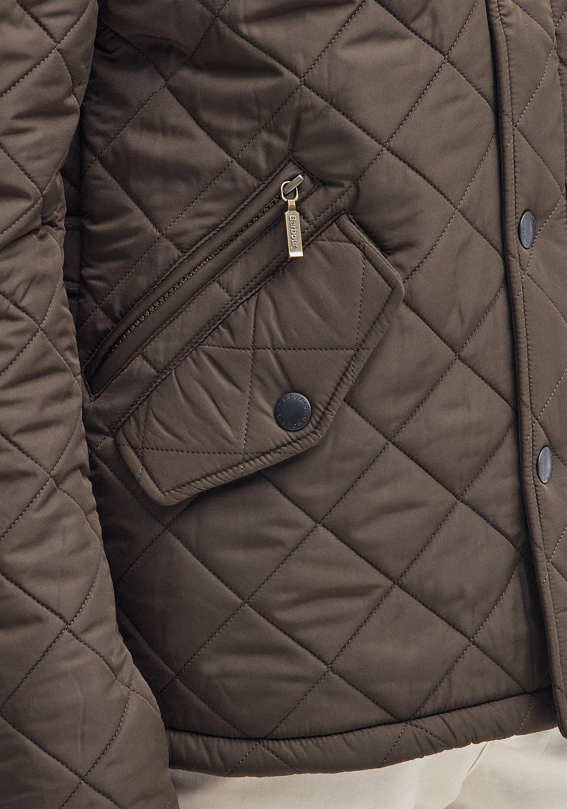 Barbour Men's Powell Quilted Chelsea Style Jacket, Olive Green