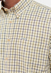 Barbour Men’s Sporting Tattersal Shirt, Buttermilk & Blue Multi