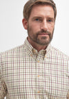 Barbour Men’s Sporting Tattersal Shirt, Buttermilk & Red