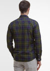 Barbour Men’s Wethram Tartan Tailored Shirt, Dark Green Multi