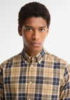 Barbour Men’s Wethram Tartan Tailored Shirt, Khaki Multi