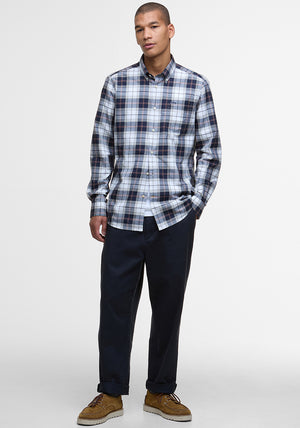 Barbour Men’s Wethram Tartan Tailored Shirt, Navy Multi