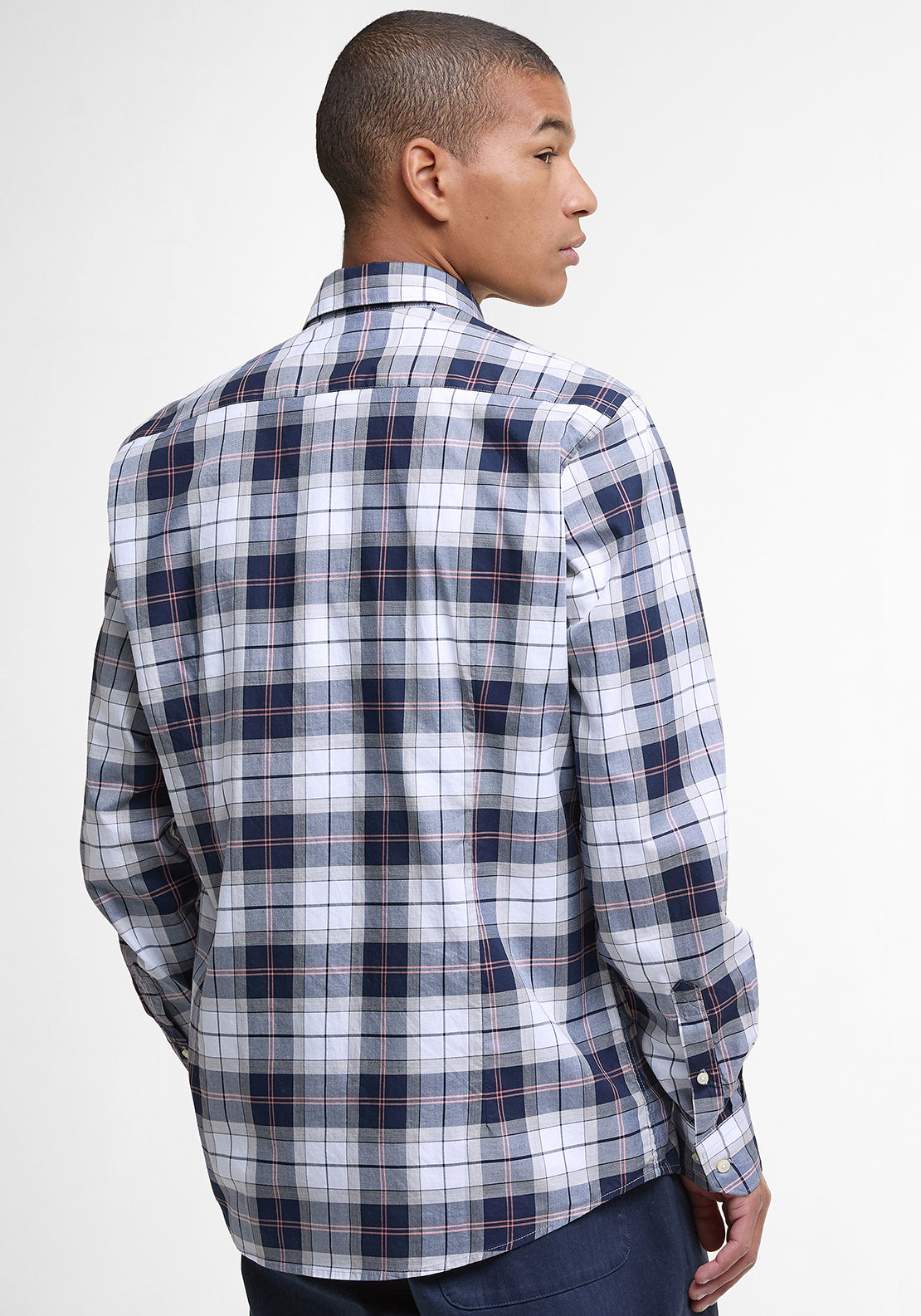 Barbour Men’s Wethram Tartan Tailored Shirt, Navy Multi