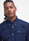 Barbour Men’s Blair Cord Tartan Tailored Shirt, Midnight Navy