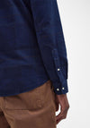 Barbour Men’s Blair Cord Tartan Tailored Shirt, Midnight Navy