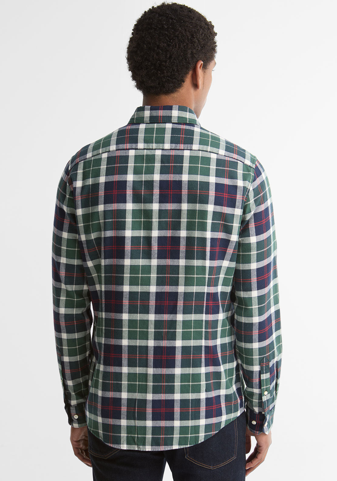 Barbour Men’s Fortrose Tartan Tailored Shirt, Evergreen Multi