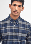 Barbour Men’s Betsom Check Tailored Shirt, Navy Multi