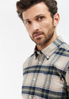 Barbour Men’s Betsom Check Tailored Shirt, Beige Multi