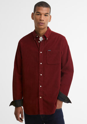 Barbour Men's Ramsey Cord Tailored Shirt, Russet Brown