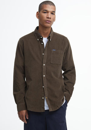 Barbour Men's Ramsey Cord Tailored Shirt, Brown